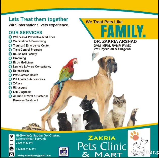 Zakria Pets Clinic & Mart